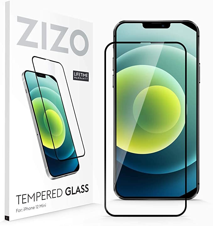 ZIZO Tempered Glass Screen Protector for iPhone 12 Mini Full Glue Clear / Black