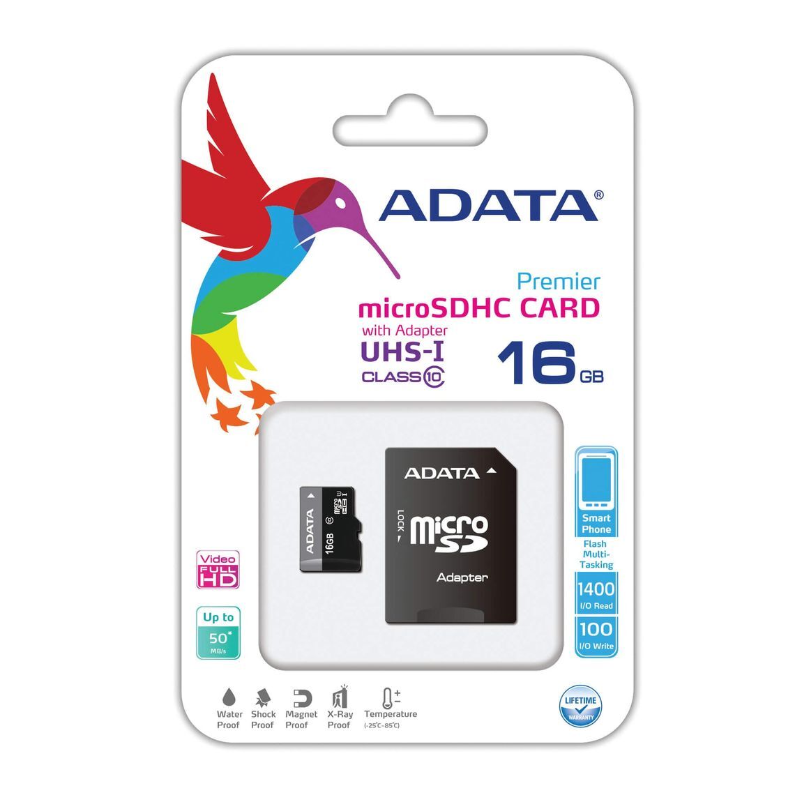 ADATA Micro SD Card (Class 10) 16 GB - Black