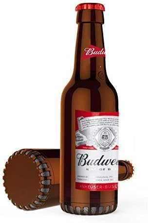 Budweiser Bluetooth Wireless Loud Audio Beer Bottle Speaker Authentic Design - RED