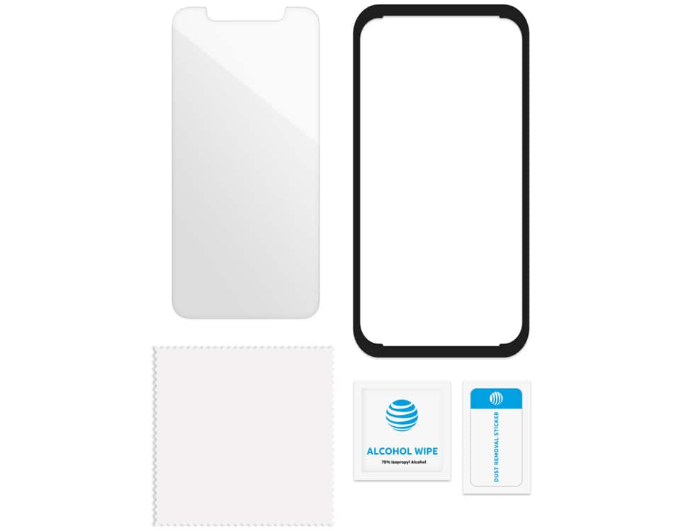 AT&T Tempered Glass Protector for iPhone 12 Pro Max Antimicrobial