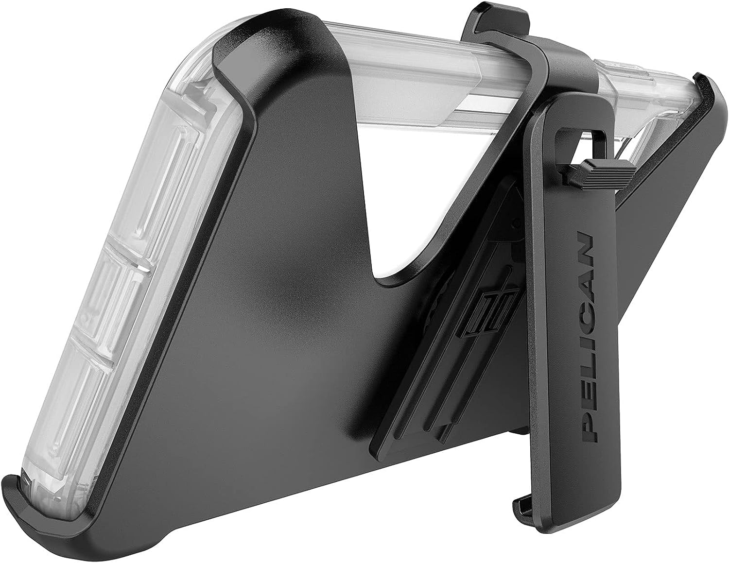 Pelican Voyager Holster Case for iPhone 11 Pro Max, Military Grade Drop Protection - Clear
