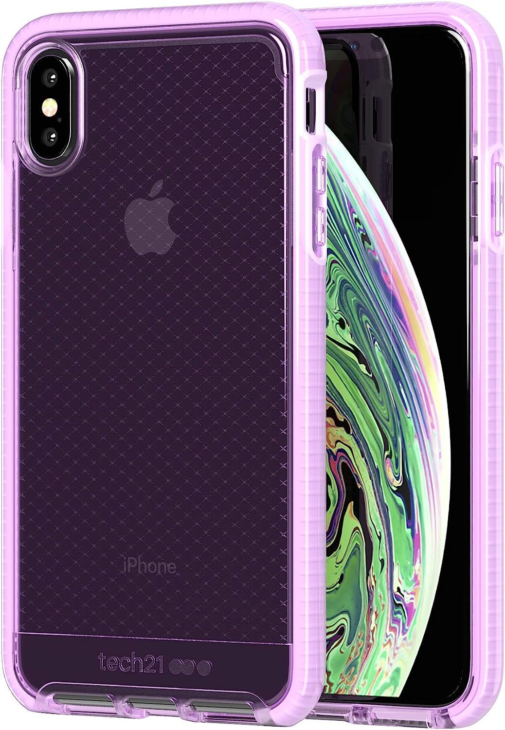 Tech21 Evo Check Apple iPhone Xs Max Case, 12ft Drop Protection - Orchid