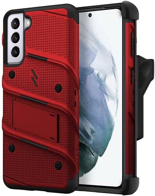 ZIZO Bolt Galaxy S21 FE Holster Case with Screen Protector, Kickstand & Lanyard (2 Colors)