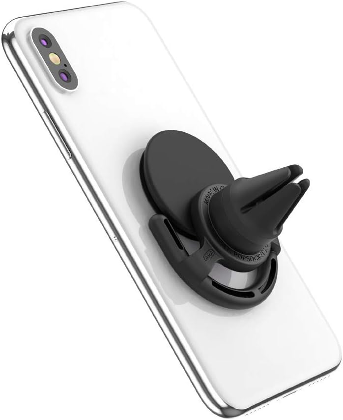 PopSockets Grip & Stand for Phones and Tablets - Black PopGrip & Vent Mount