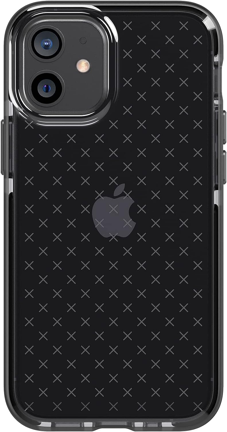Tech21 Evo Check for Apple iPhone 12/12 Pro 5G Phone Case with 12 ft Drop Protection - Smokey/Black