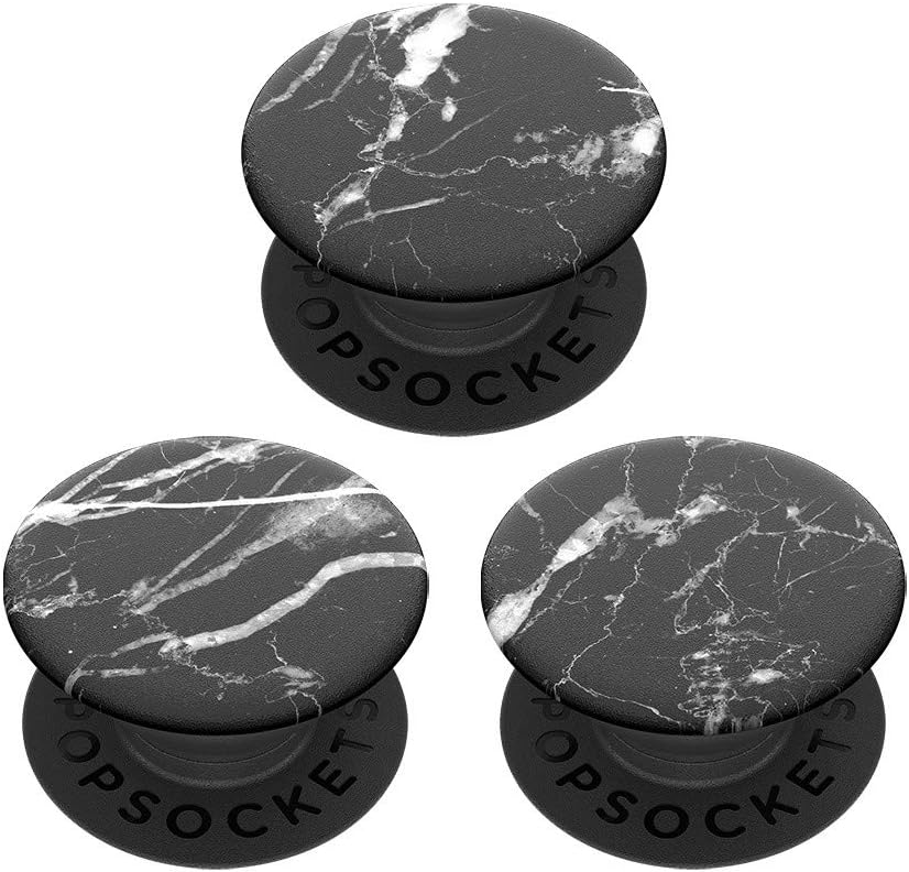 PopSockets PopMinis: Mini Grips for Phones & Tablets (3 Pack) - Black Marble