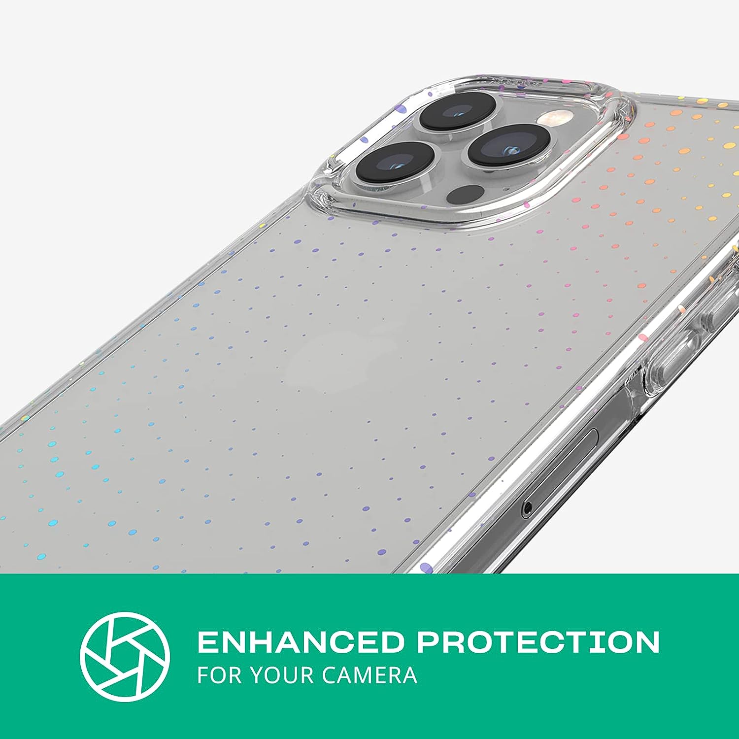 Tech21 Evo Sparkle for iPhone 13 Pro Max Shimmering Case with 12ft Multi-Drop Protection