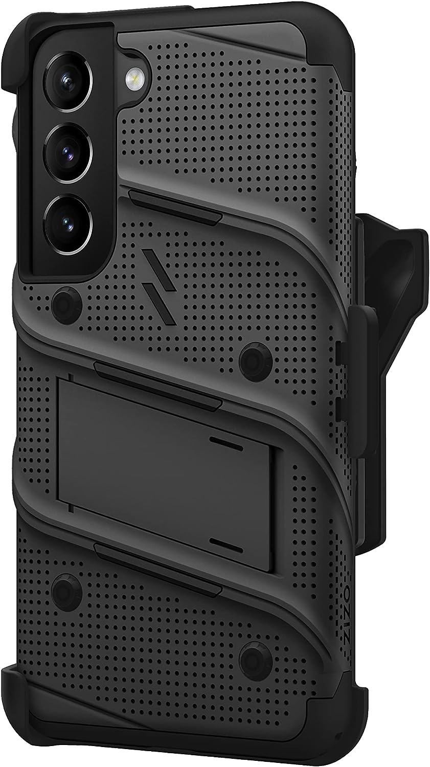 ZIZO Bolt Samsung Galaxy S22 - Holster Case with Tempered Glass, Built-in Kickstand & Lanyard (3 Colors)