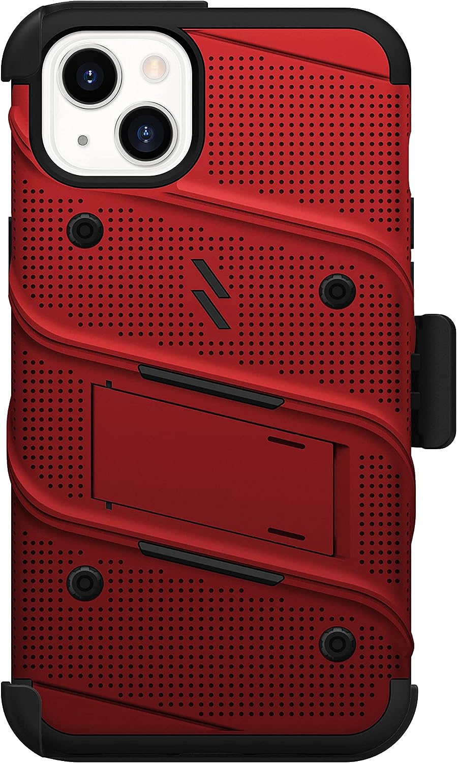 ZIZO Bolt iPhone 14 Plus 6.7" Holster Case with Tempered Glass, Built-in Kickstand & Lanyard (3 Colors)