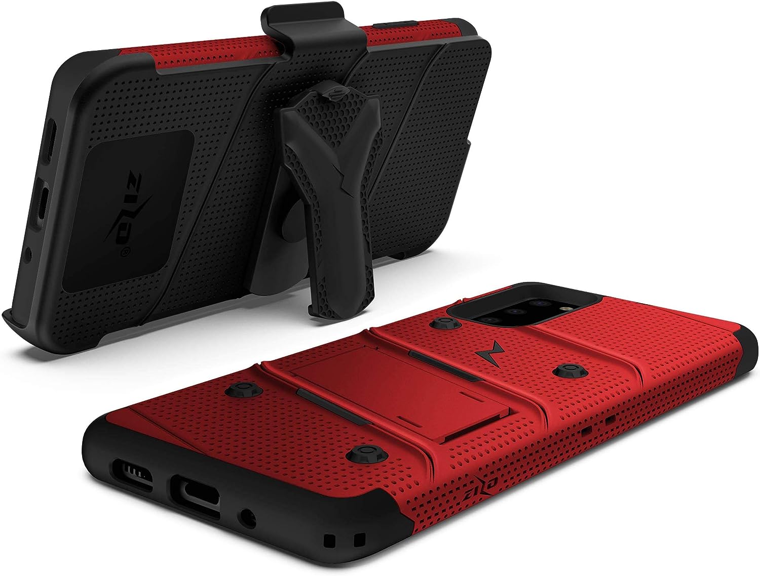 ZIZO Bolt Samsung Galaxy S20 Holster Case, Built-in Kickstand, Tempered Glass & Lanyard (4 Colors)