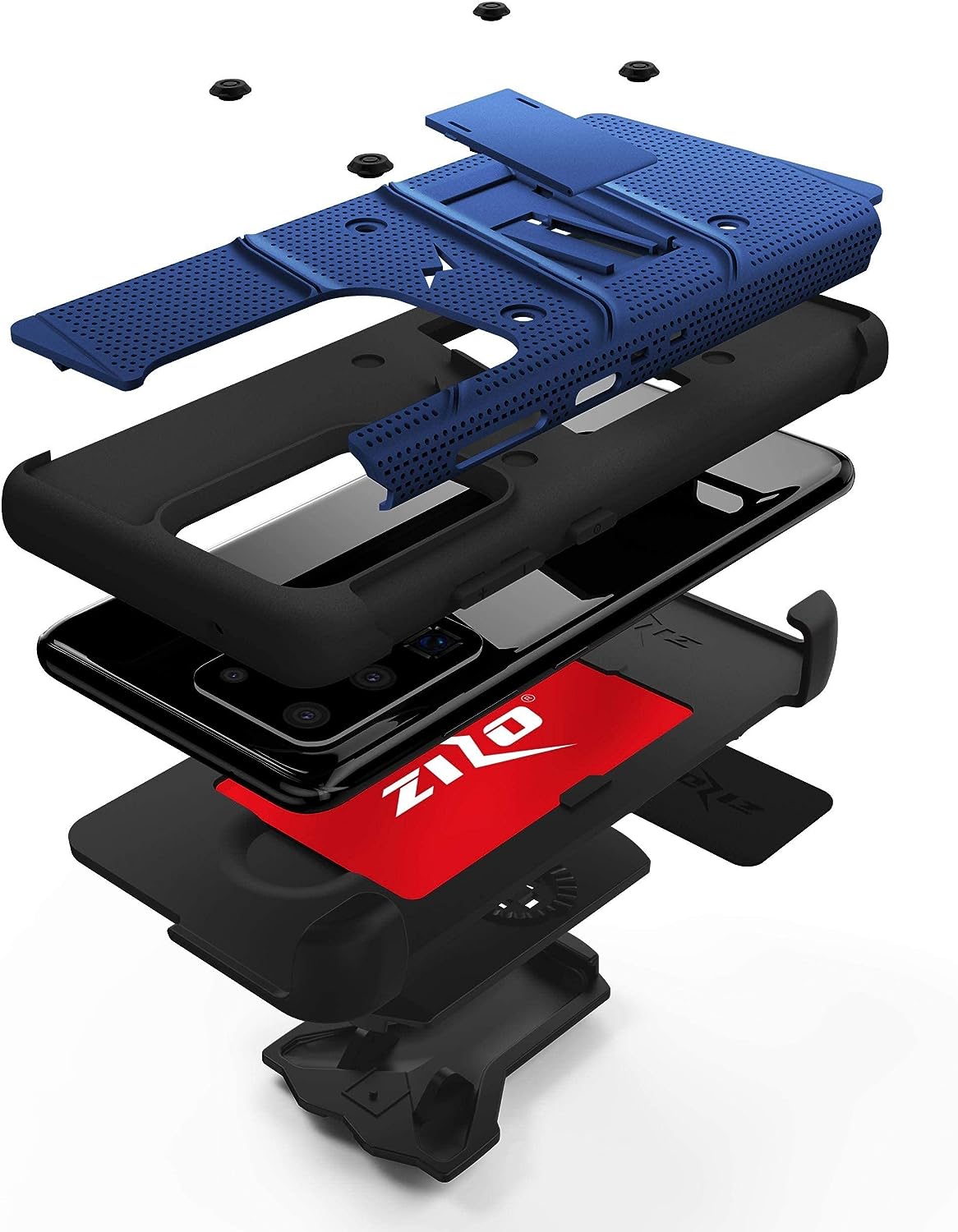 ZIZO Bolt Samsung Galaxy S20 Ultra Holster Case with Kickstand Clip & Lanyard (3 Colors)