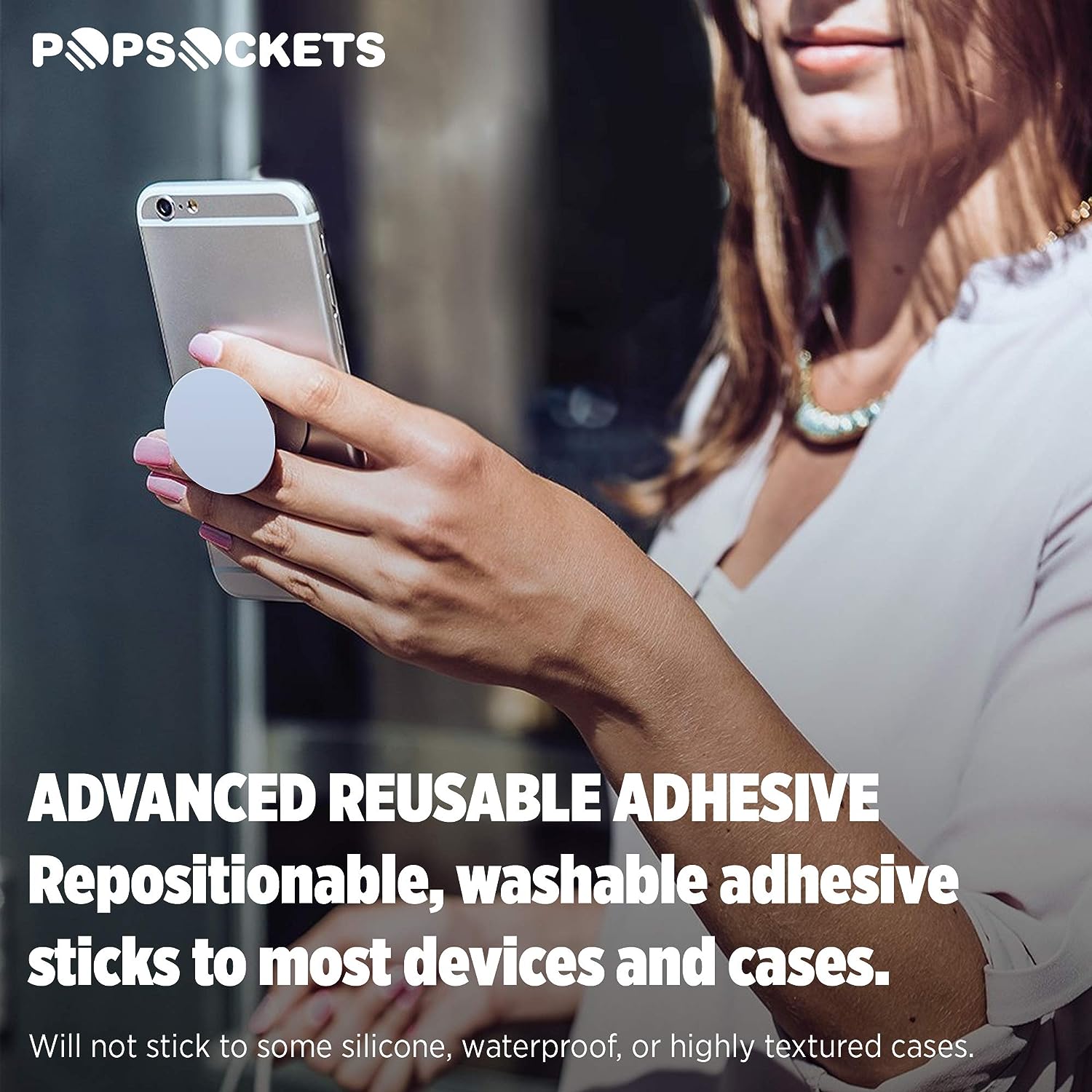 PopSockets Collapsible Grip & Stand for Phones and Tablets - Blueish