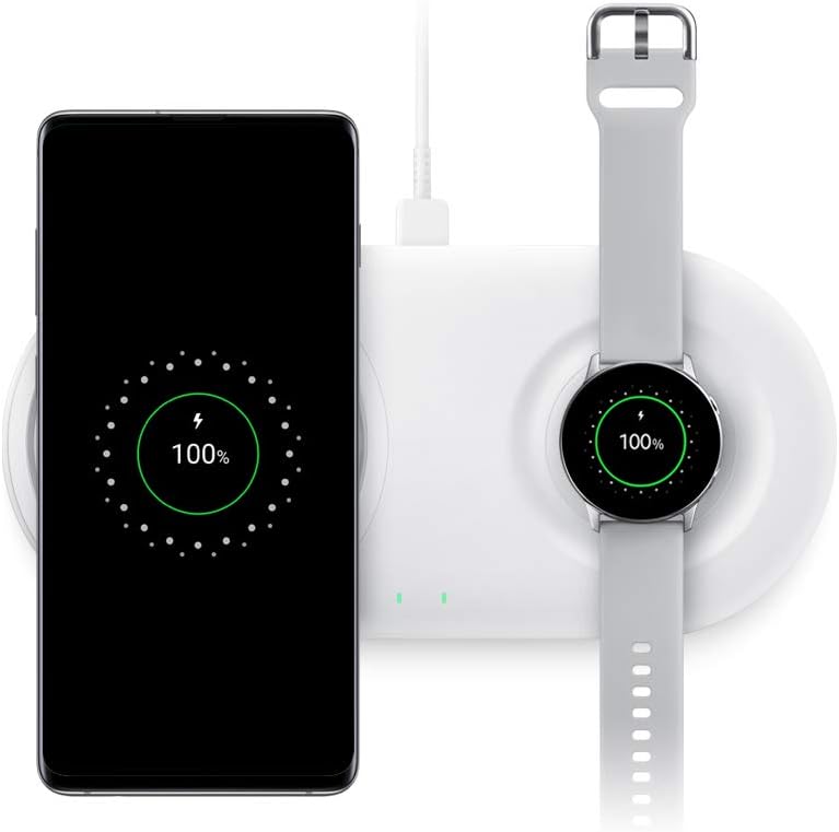 SAMSUNG Wireless Charger Duo Pad, Fast & Convenient Charge 2.0 - Black