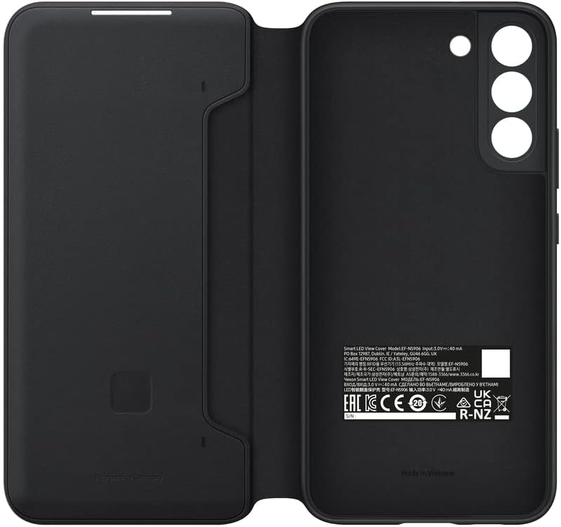 SAMSUNG Galaxy S22 Plus LED View Cover, Strong Phone Case - Black