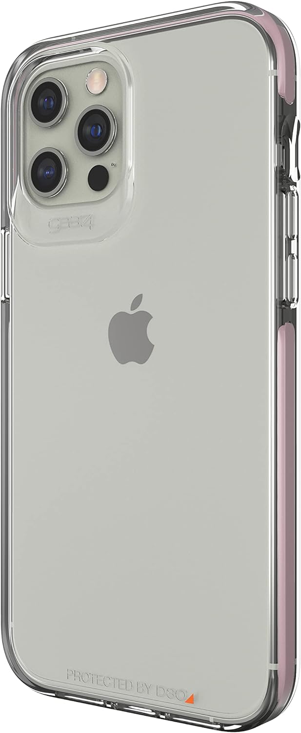 Gear4 ZAGG Piccadilly Phone Case Apple iPhone 12 Pro Max - 13 ft Drop Protected & Crystal Clear - Rose Gold