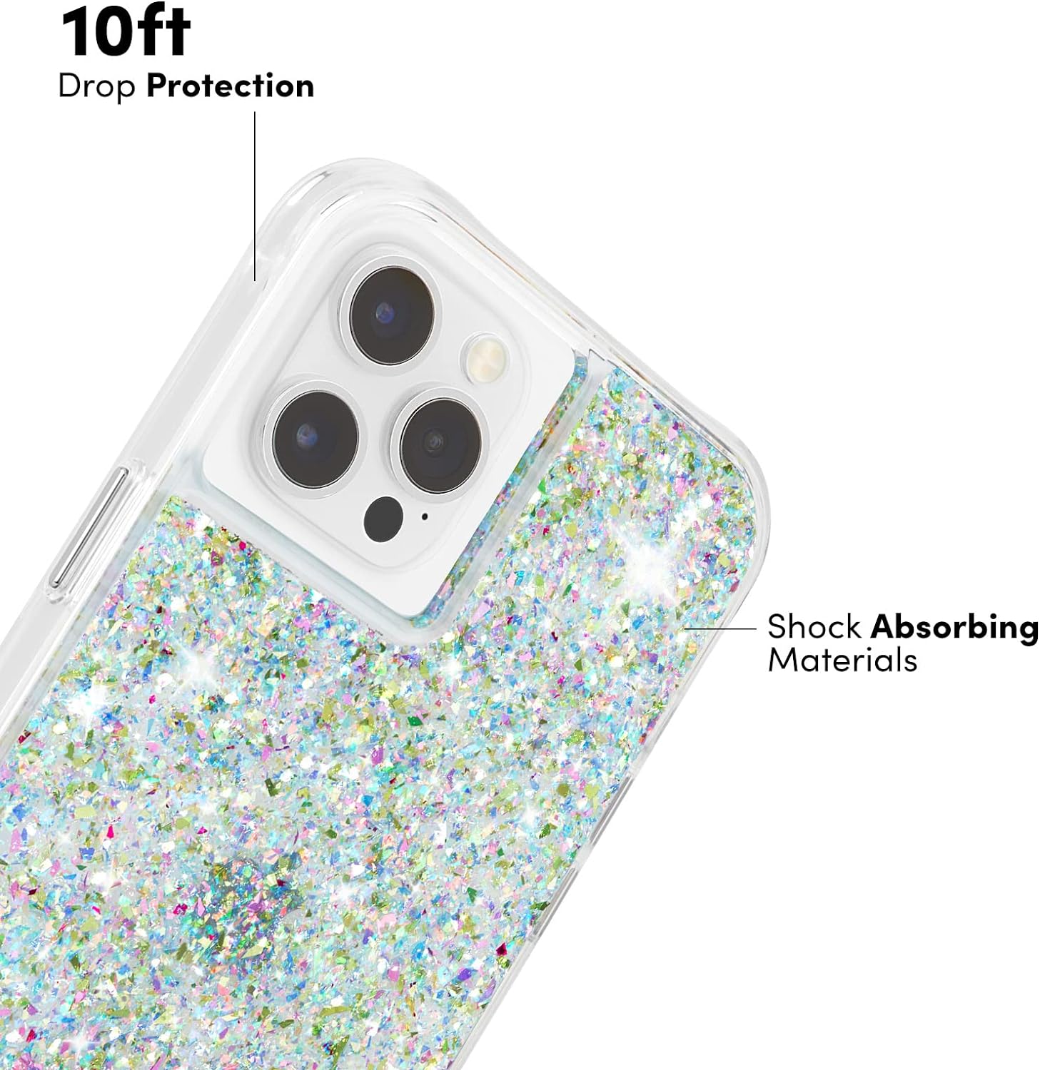 Case-Mate iPhone 12 Pro Max Confetti Twinkle Case 10 ft. Drop Protect