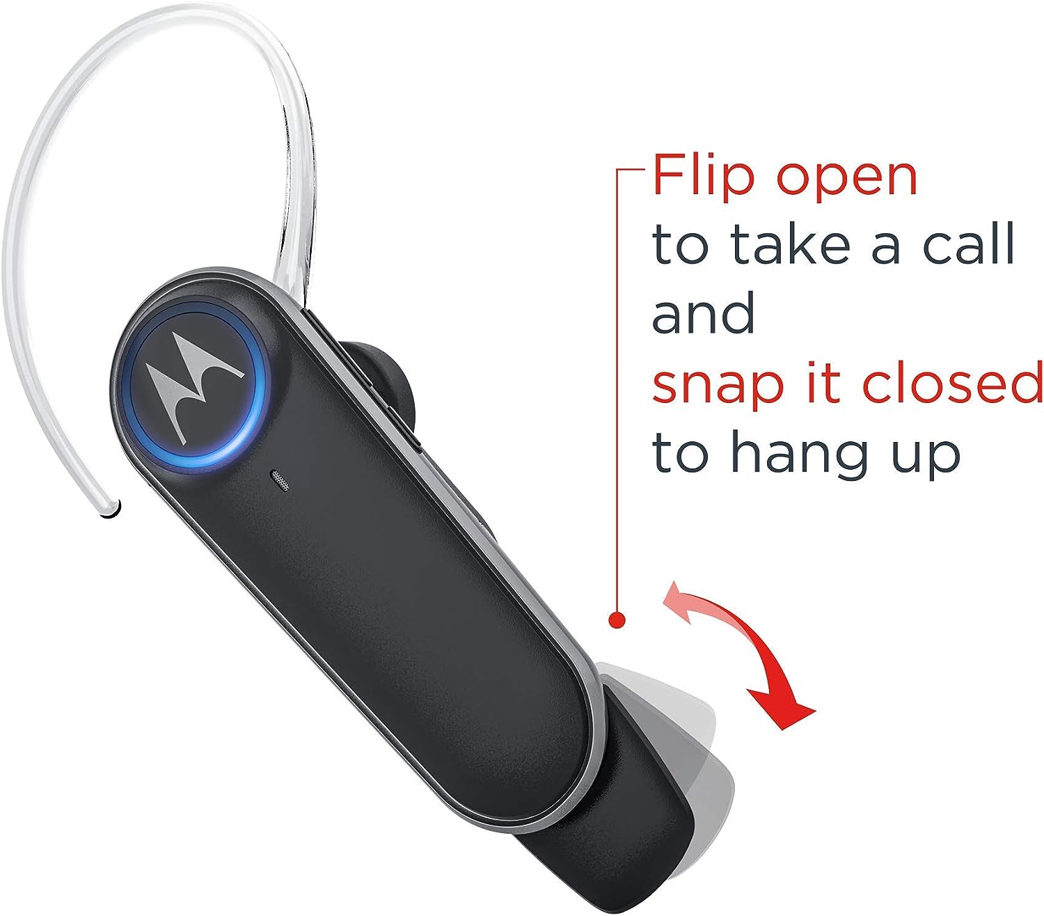 Motorola Boom 3 in-Ear Wireless Mono Alexa Enabled Professional Headset 7-Hour Battery Life - Black