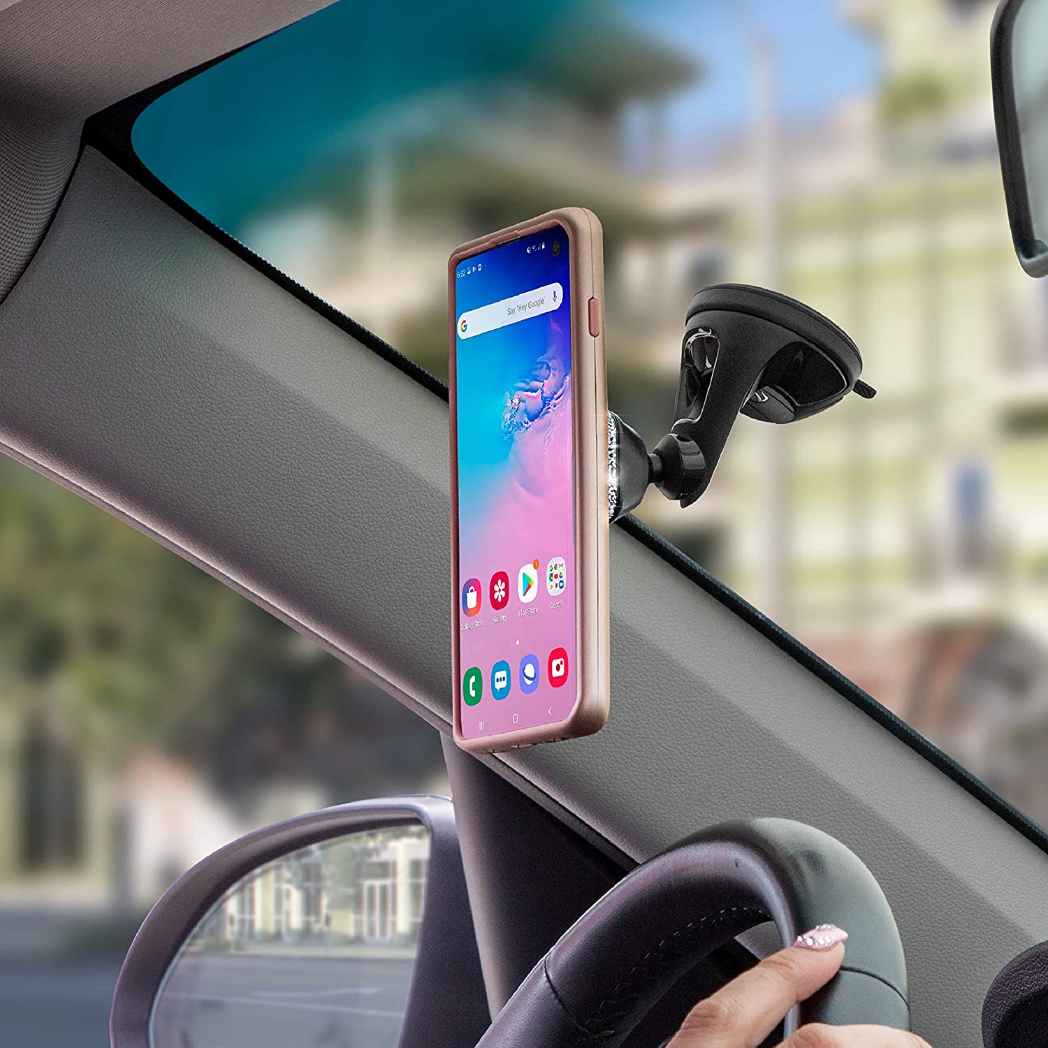 SCOSCHE MagicMount Crystal Universal Magnetic Phone and GPS Mount Perfect for Car, Home or Office - Black