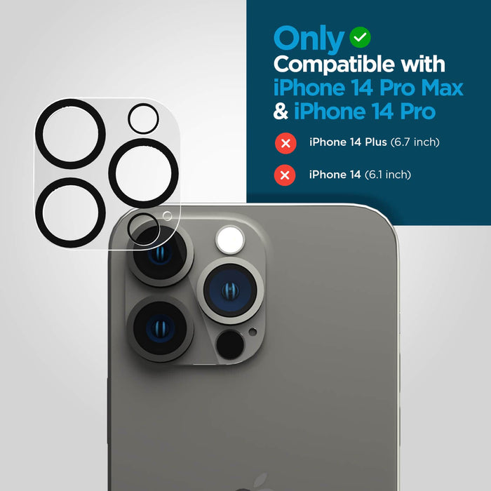 Case-Mate - Back Camera Lens Protector iPhone 14 Pro & 14 Pro Max, Ultra High Clarity - Clear