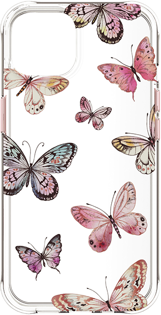 KARMA by Body Glove iPhone 13 Pink Butterflies Case 8 ft. Drop Protect