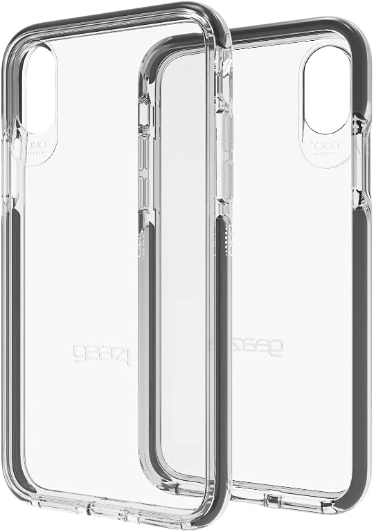 Gear4 Piccadilly Apple iPhone Xs Case, 10ft Drop Protected & Crystal Clear - Clear/Black