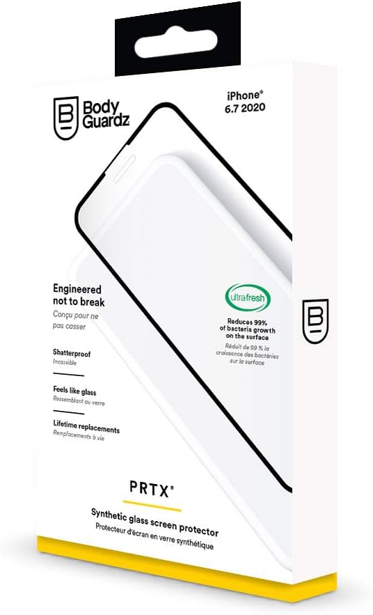 BodyGuardz PRTX Synthetic Glass Protector Apple iPhone 12 Pro Max - Clear