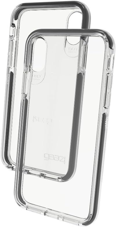 Gear4 Piccadilly Apple iPhone Xs Case, 10ft Drop Protected & Crystal Clear - Clear/Black