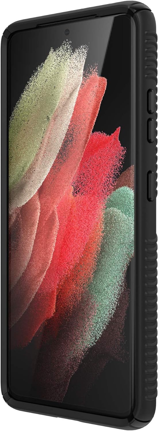 Speck Presidio2 Grip Samsung Galaxy S21 Ultra Case, 13ft Drop Protection - Black/White