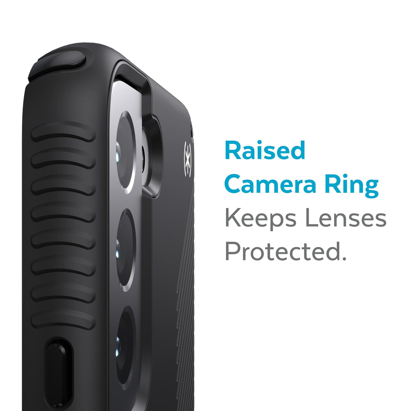 Speck Presidio 2 Grip Samsung Galaxy S22 Plus Case, 13ft Drop Protection - Black/White