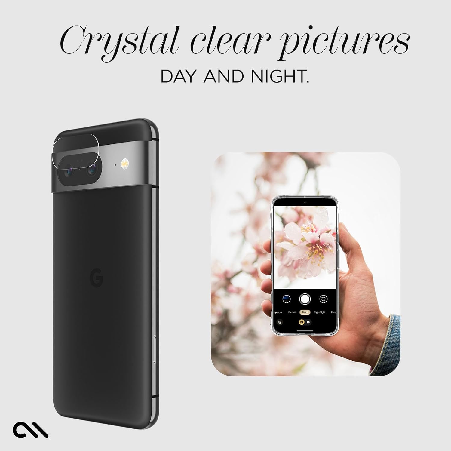 Case-Mate Rear Camera Lens Glass Protector for Google Pixel 8 - Clear